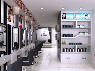 北京理發店裝修-簡約的理發店設計